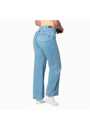 Jeans Wide Leg Lec Lee Índigo Claro