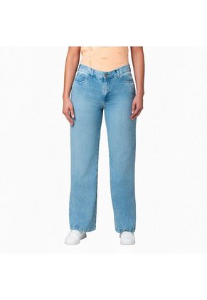 Jeans Wide Leg Lec Lee Índigo Claro