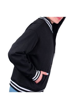 Chaqueta Beisbolera Para Mujer Lec Lee - Negro