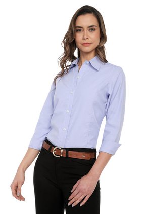 Blusa  Azul Claro Basic Manga Larga Lec Lee