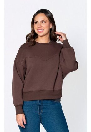 Buzo Oversize Cuello Redondo Para Mujer Lec Lee