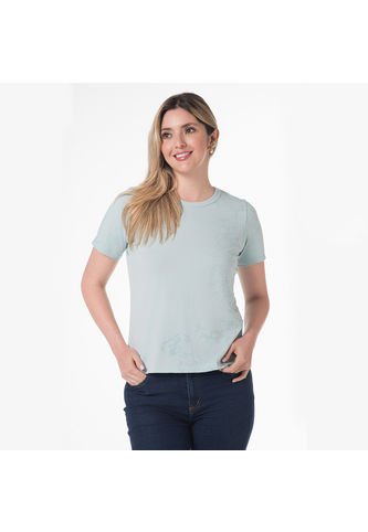 Camiseta Manga Corta Para Mujer Lec Lee - Verde Claro Lec Lee
