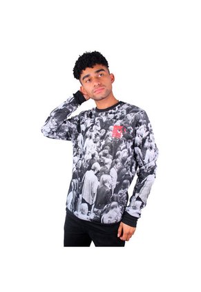 Buzo Estampado Hombre Lec Lee Negro