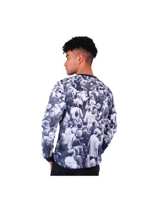 Buzo Estampado Hombre Lec Lee Azul