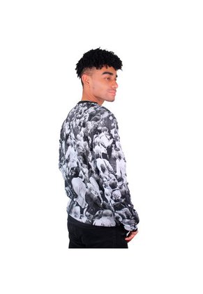 Buzo Estampado Hombre Lec Lee Negro