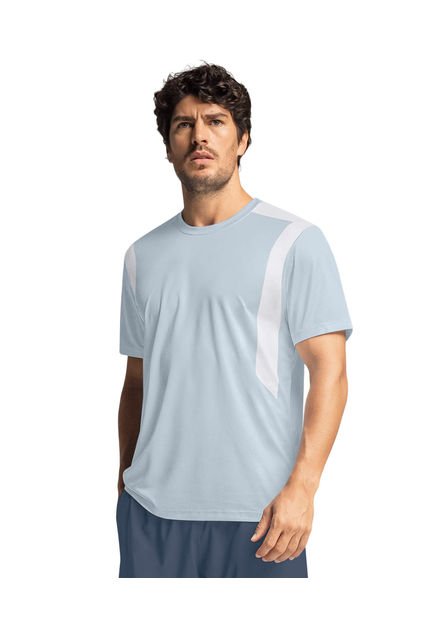 Camiseta Deportiva Masculina Con Tecnología De Secado Rápido 508007R Azul Claro