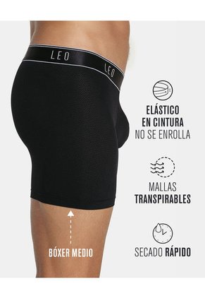 Leo Bóxer Medio Diseño Ergonómico Ultrafresco Y Cómodo En Microfibra 033300N