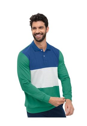 Camibuzo Con Franjas De Color M3034 Bloques Verde