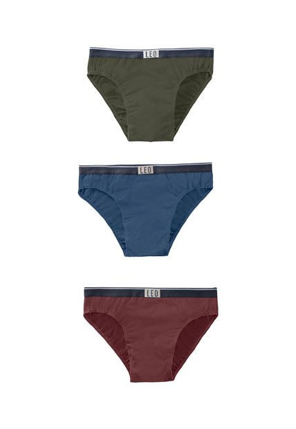 Ropa Interior Masculina Pantaloncillo Multicolor LEO 33180X3