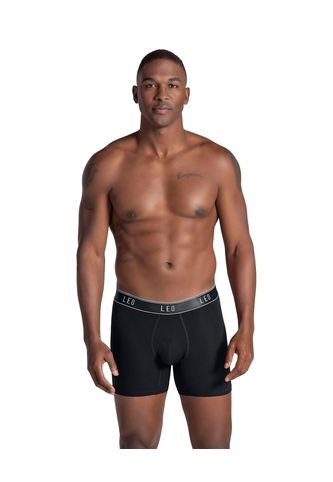 Ropa Interior Masculina Boxer Largo Negro LEO 033300N Leo