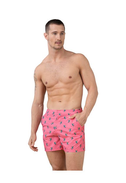 Masculino Swimwear Pantaloneta Multicolor LEO 505035