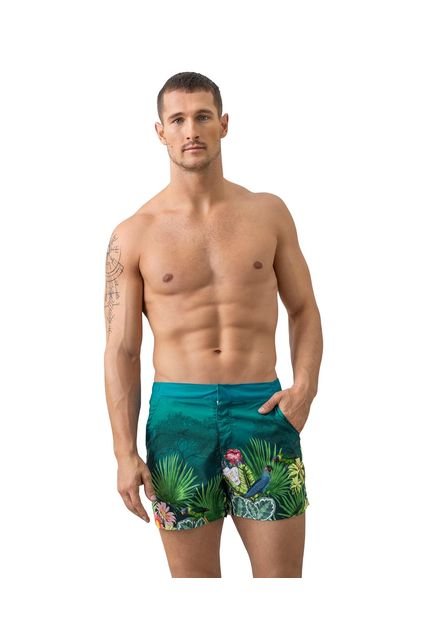 Masculino Swimwear Pantaloneta Multicolor LEO 505035