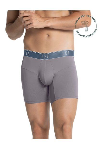 Ropa Interior Masculina Boxer Deportivo Gris LEO 033330