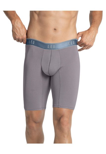 Leo Bóxer Largo Deportivo De Máxima Frescura En Microfibra 033290N Gris