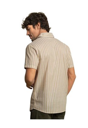 Camisa Manga Corta Masculina De Rayas M3021 Rayas Arena