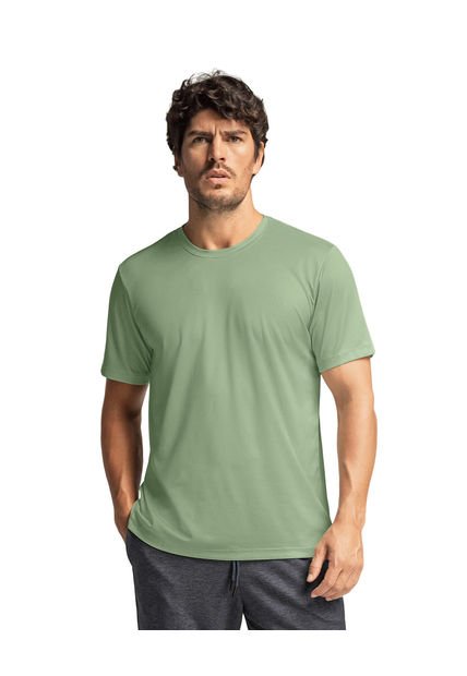 Camiseta Deportiva Masculina Semiajustada De Secado Rápido 508007 Verde
