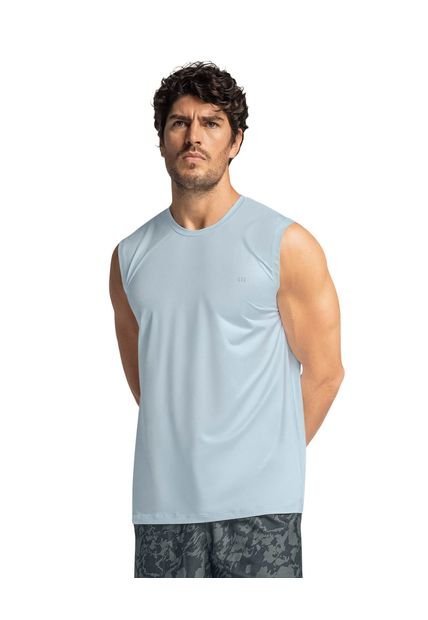 Camiseta Manga Sisa Deportiva Y De Secado Rápido Para Hombre 508023 Azul Claro