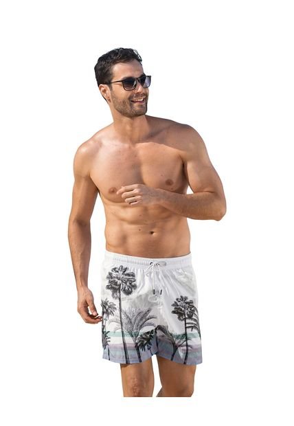 Masculino Swimwear Pantaloneta Multicolor LEO 505033