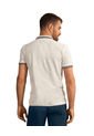 Camiseta Tipo Polo Con Cuello Y Mangas Tejidas M2654M Blanco de Leo