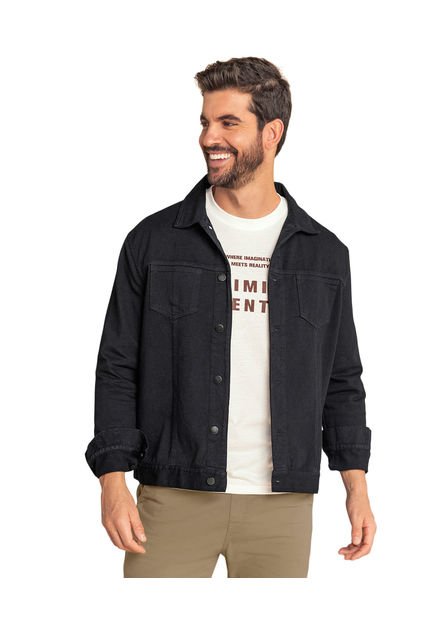 Leo Chaqueta Ajustada Botones Hombre M2906 Negro