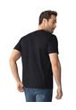 Leo Camiseta Manga Corta Con Logo Bordado En Frente M2843M Negro de Leo