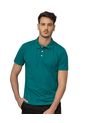 Camiseta Tipo Polo Con Perilla Funcional Con Puños Y Cuello Tejido M2888S Verde Azul de Leo
