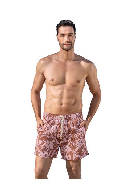 Masculino Swimwear Pantaloneta Multicolor LEO 505033