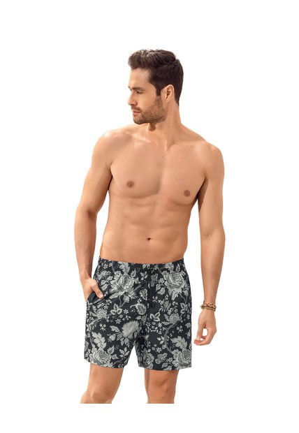 Masculino Swimwear Pantaloneta Multicolor LEO 505033