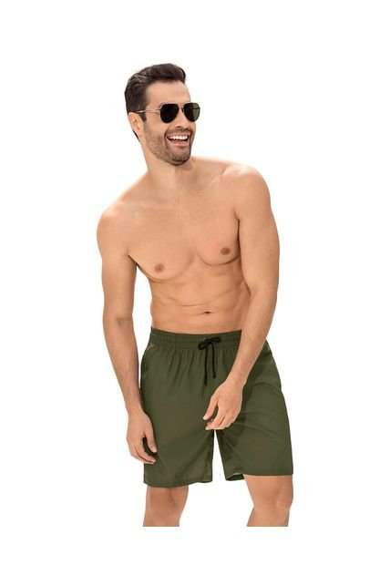 Masculino Swimwear Pantaloneta Verde LEO 505034