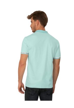 Leo Camiseta Tipo Polo Con Elástico Decorativo En Puños M3010 Azul