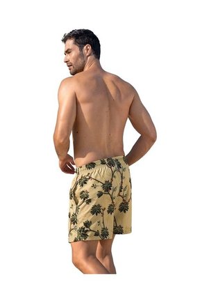 Masculino Swimwear Pantaloneta Blanco LEO 505033
