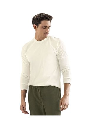 Camiseta Manga Larga Ajustada De Pijama MP450 Crudo