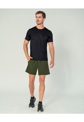 Camiseta Deportiva Masculina Semiajustada Secado Rápido 508007 Negro