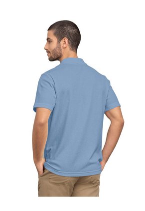 Camiseta Tipo Polo Con Bolsillo En Frente M3064 Azul
