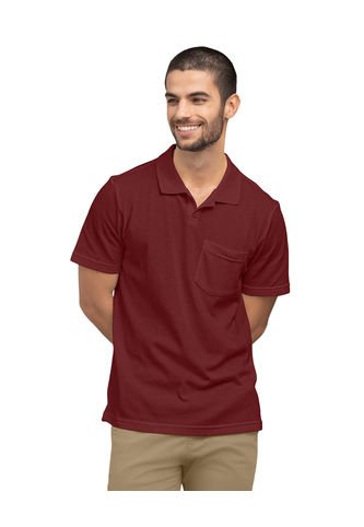 Camiseta Tipo Polo Con Bolsillo En Frente M3064 Violeta Leo