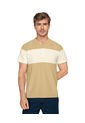 Camiseta Henley Bloque De Color M3091 Beige de Leo