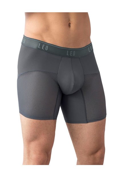 Ropa Interior Masculina Boxer Deportivo Gris LEO 033272N