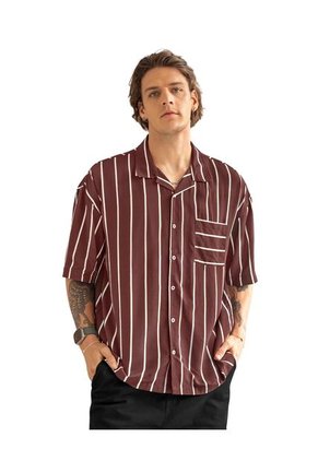 Camisa Manga Corta Silueta Oversized M3097 Rojo