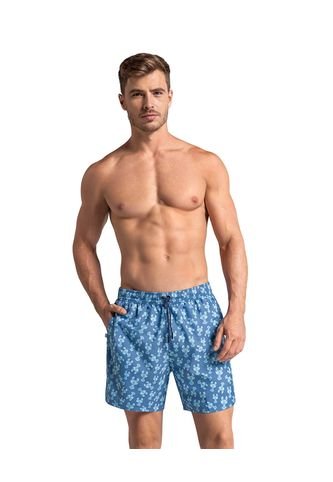 Pantaloneta De Baño Masculina Con Práctico Bolsillo Al Lado Derecho 505041 Azul Leo