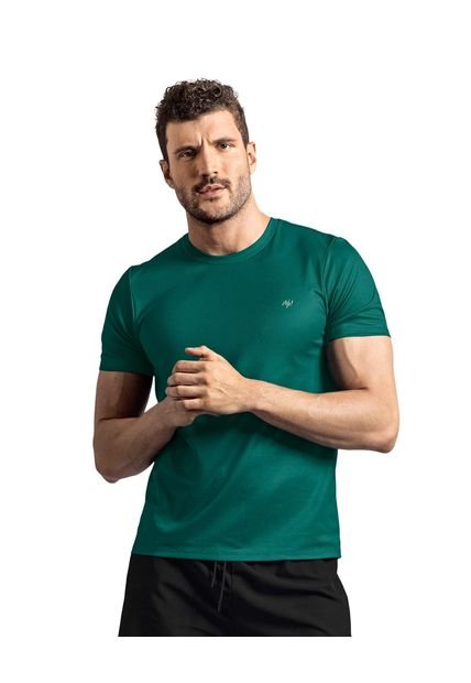 Ropa Deportiva Masculina Camiseta Verde LEO 508007