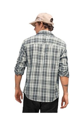 Camisa Manga Larga Tipo Leñadora Silueta Amplia M3043 Marfil