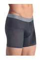 Bóxer Medio De Secado Rápido Con Mallas Transpirables En Microfibra 033272N Gris Oscuro Elastico Gris Claro de Leo