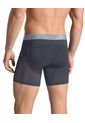 Bóxer Medio De Secado Rápido Con Mallas Transpirables En Microfibra 033272N Gris Oscuro Elastico Gris Claro de Leo
