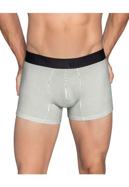 Paquete X2 Bóxers Cortos En Algodón Elástico 33212X2 Rayas Gris / Negro