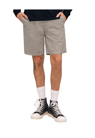 Bermuda Con Resorte Y Tira Para Ajustar En Cintura M3046 Gris Claro Leo