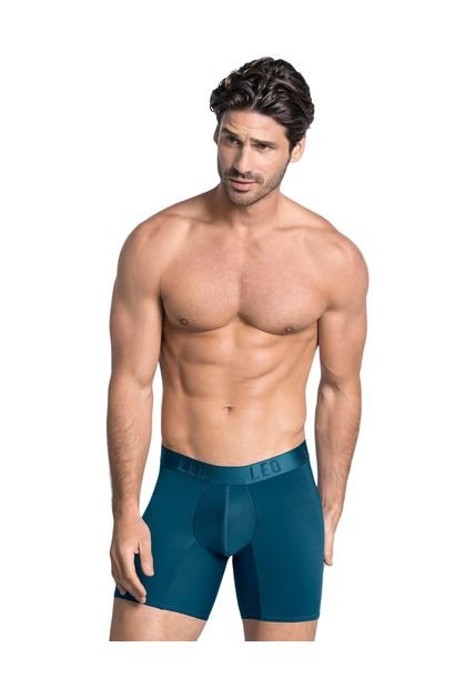 Ropa Interior Masculina Boxer Corto Azul LEO 033328