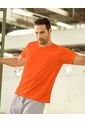 Camiseta Deportiva Masculina Semiajustada Secado Rápido 508007 Naranja de Leo