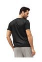 Camiseta Deportiva Masculina Semiajustada Secado Rápido 508007 Negro de Leo