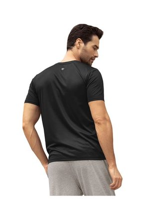 Camiseta Deportiva Masculina Semiajustada Secado Rápido 508007 Negro