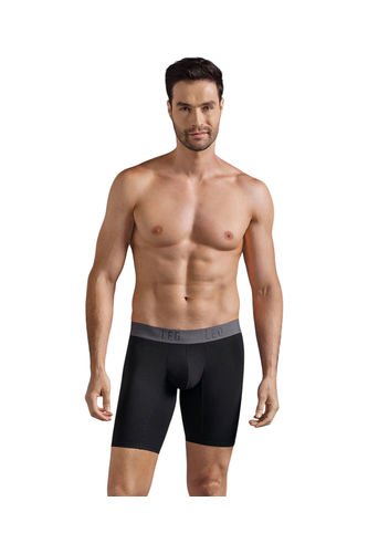 Ropa Interior Masculina Boxer Largo Negro LEO 033310 Leo